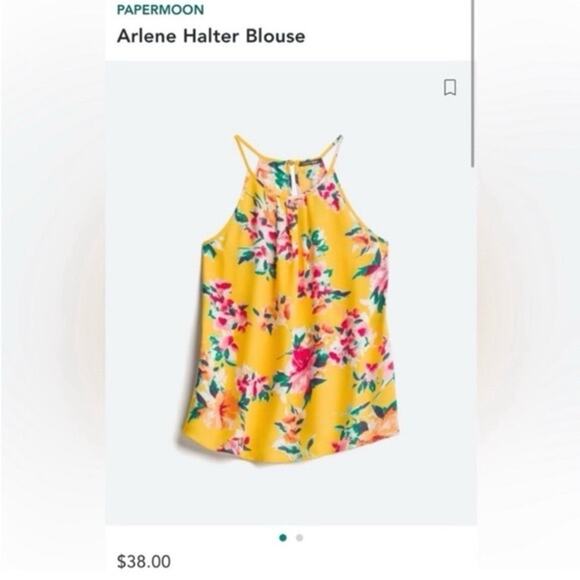 Papermoon Stitch Fix Arlene Halter Blouse XS NWT - Picture 2 of 6